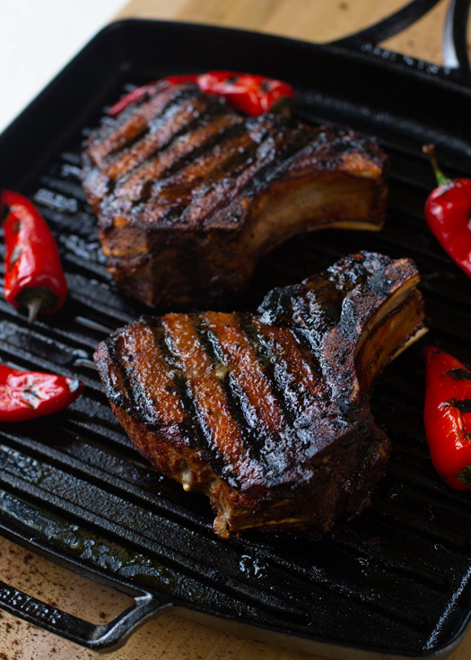 Espresso Rubbed Bone-in Pork Chops