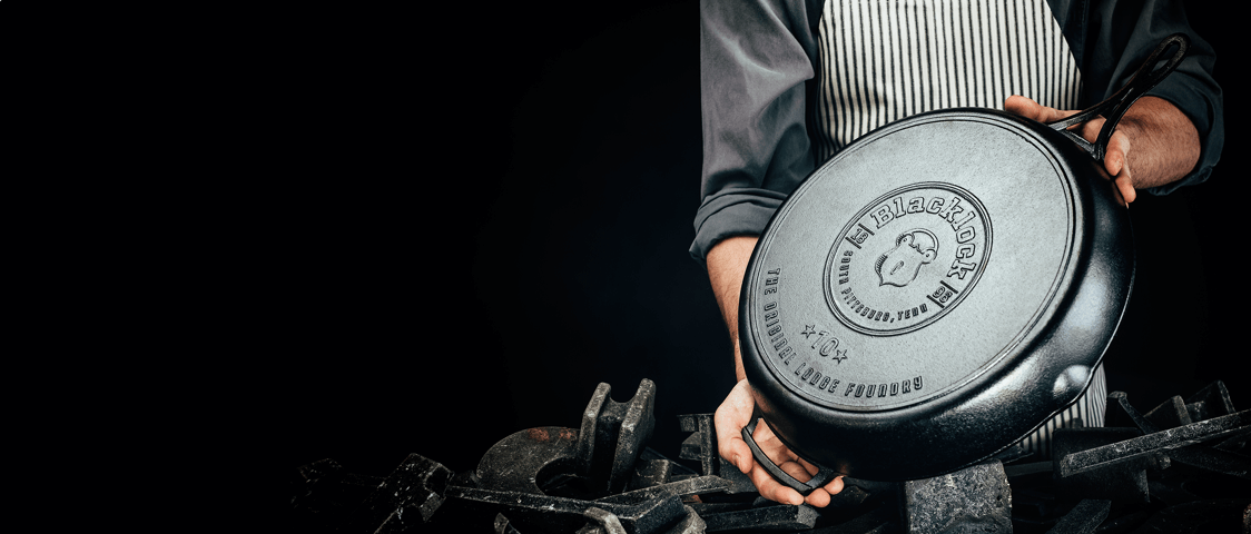 Man holding a skillet